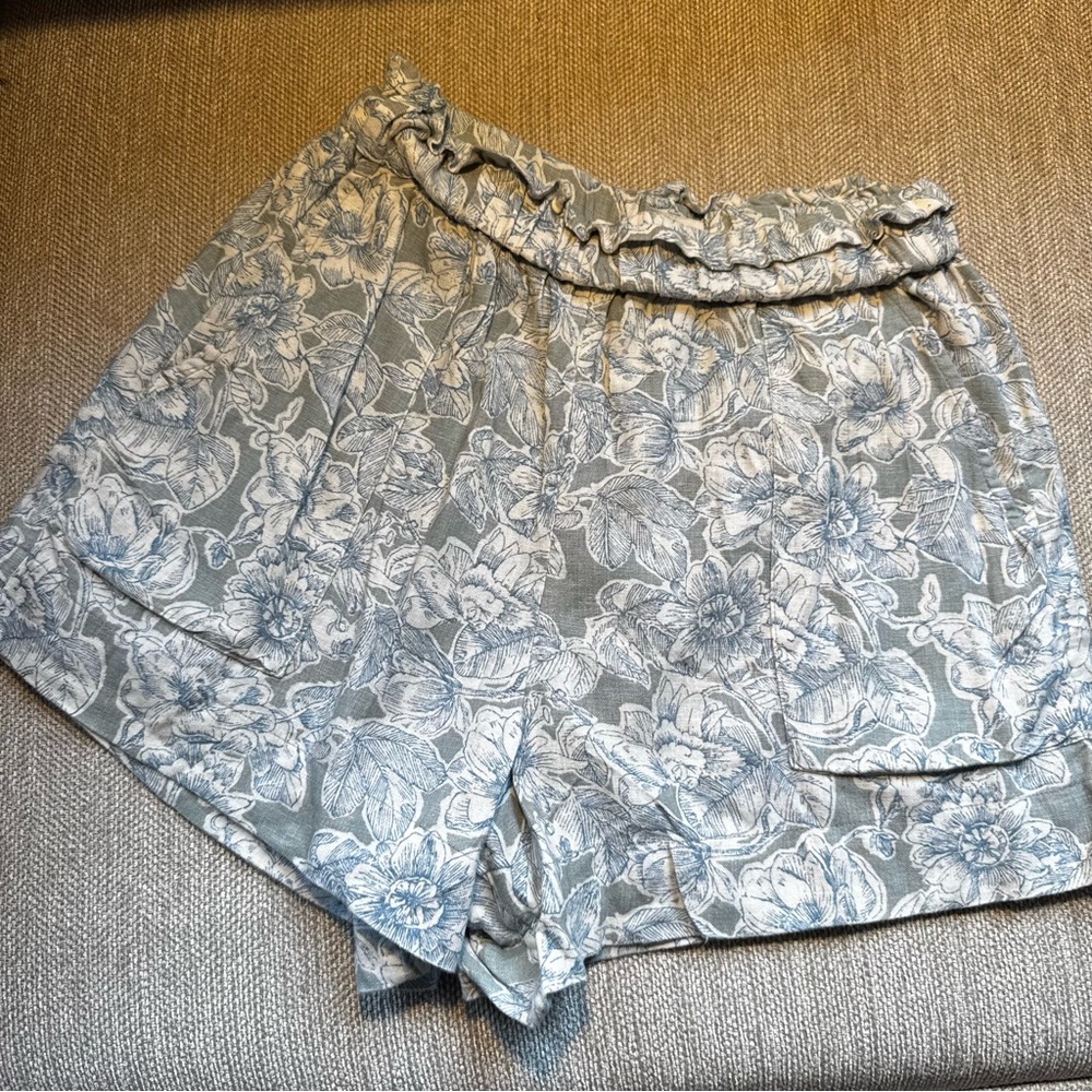 Abercrombie Blue Floral Print Women's Shorts